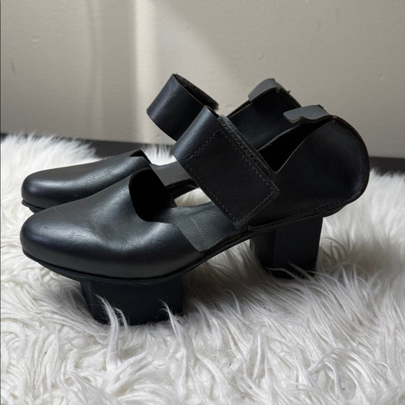 Trippen Metallic Dark Green Leather Mary Jane Block Heel Shoes EU 36 - Picture 2 of 12